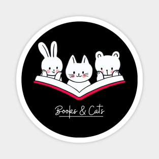 Books and Cats Magnet